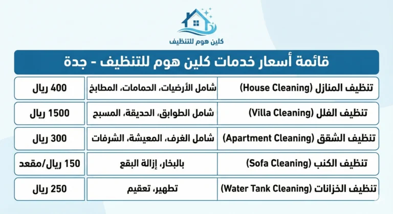 شركة تنظيف منازل بجدة عروض شركات تنظيف المنازل بجدة
